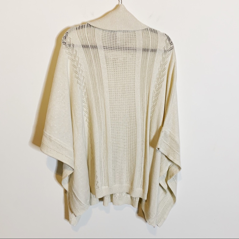 WHBM Sparkly Cowl Neck Sweater Poncho New H - Picture 6 of 7